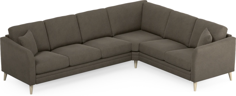 Eden - Hörnsoffa, 3+2-sits - Brun