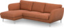 Madison Lux - 2-sits soffa med schäslong vänster - Orange