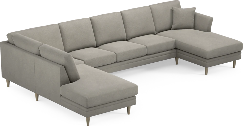 Eden - 3-sits soffa med divan vänster och schäslong höger - Grå