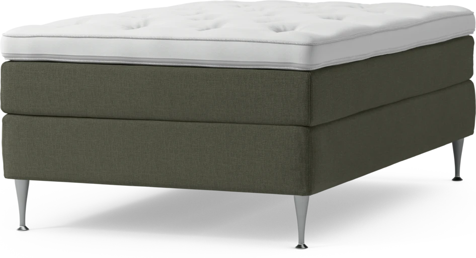 Delux Sense - Kontinentalsäng, enkelsäng 120 cm med bäddmadrass och sängben
