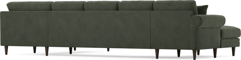 Eden - 3-sits soffa med schäslong vänster och divan höger - Grön