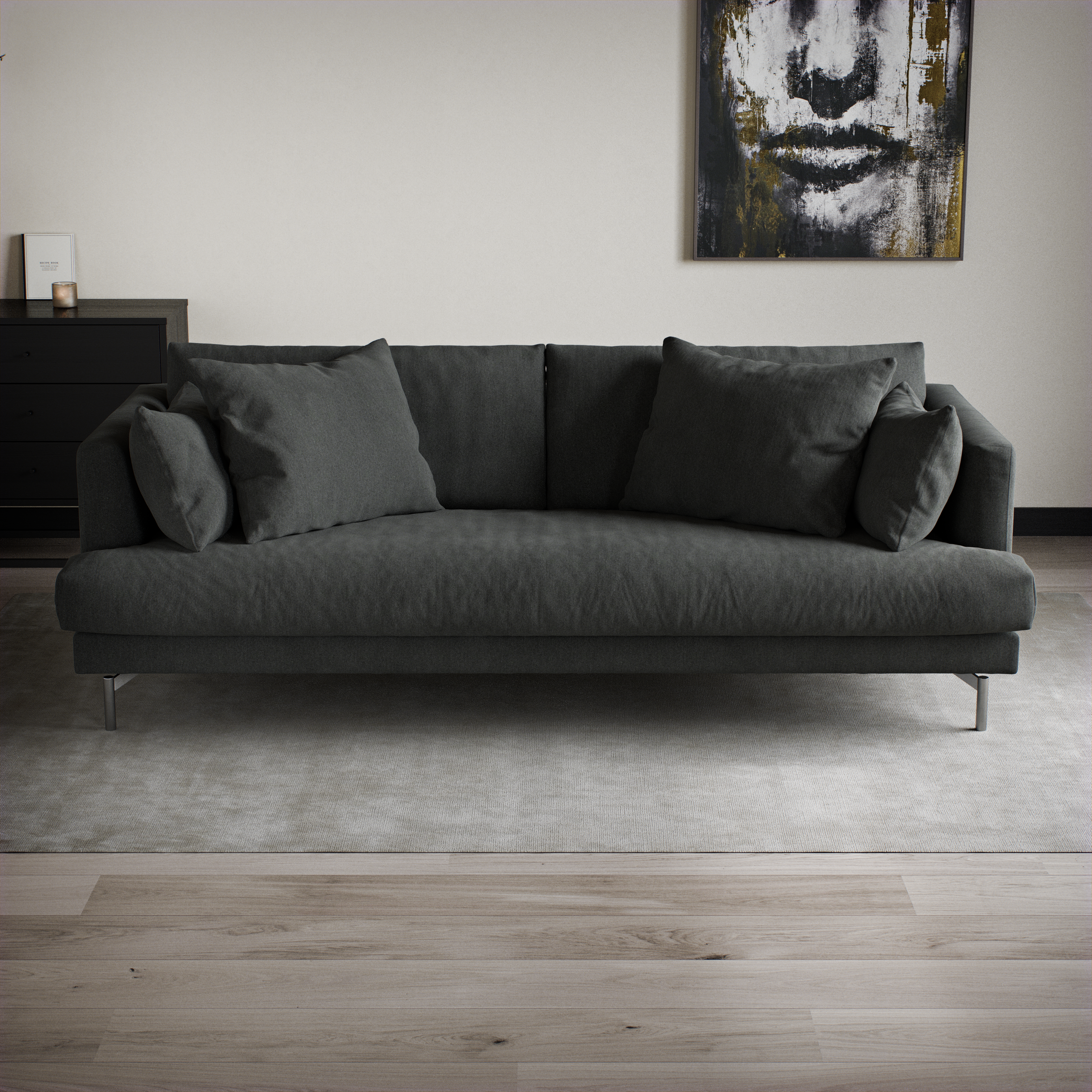 Harper - 3-sits soffa, hel dyna - inspiration