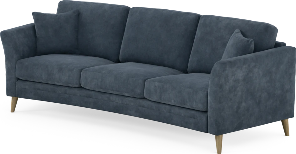 Eden - 3-sits soffa svängd - Blå