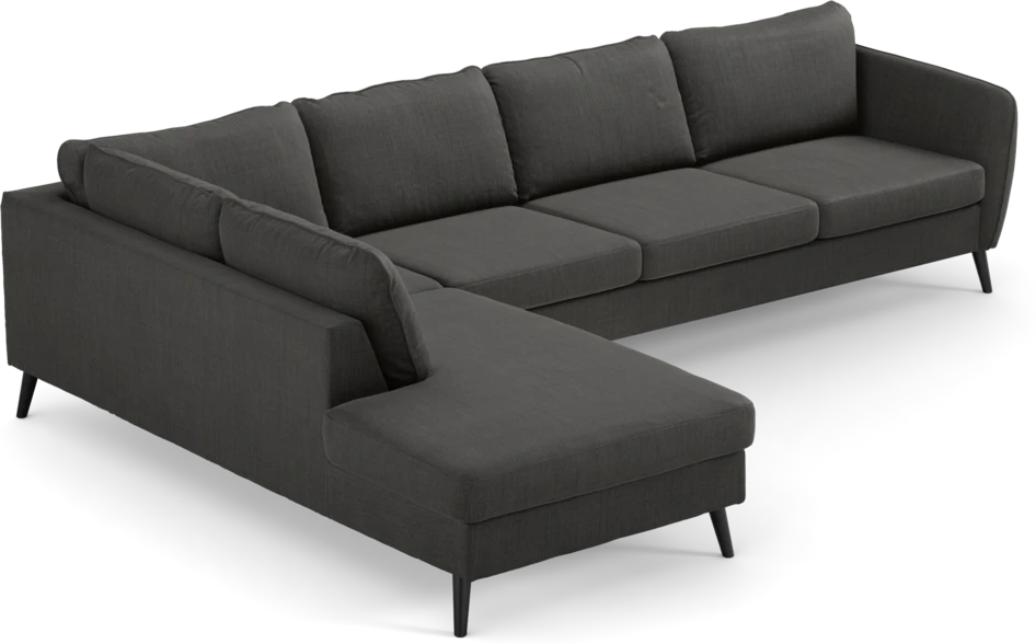 County - 3-sits soffa med divan vänster - Grå