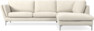 Madison Lux - 3-sits soffa med divan höger - Vit