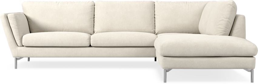 Madison Lux - 3-sits soffa med divan höger - Vit