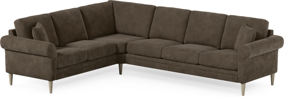Eden - Hörnsoffa, 2+3-sits - Brun