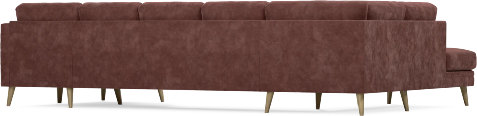 Eden - 3-sits soffa med divan vänster och schäslong höger - Röd