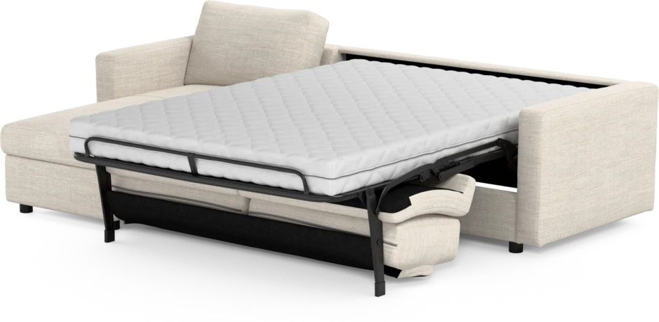 Lindö - Bäddsoffa 2,5-sits med schäslong, vändbar - Vit