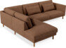 Willow - 3-sits soffa med divan vänster, fast klädsel - Orange