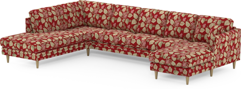 Eden - 3-sits soffa med divan vänster och schäslong höger - Flerfärgad