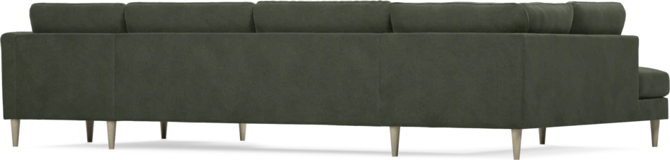 Bridge - 3-sits soffa med divan vänster och schäslong höger - Grön