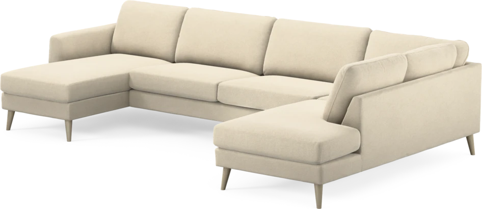 Bridge - 3-sits soffa med schäslong vänster och divan höger - Beige