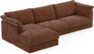 Cherrie Klädsel -  3-sits soffa med schäslong vänster - Orange