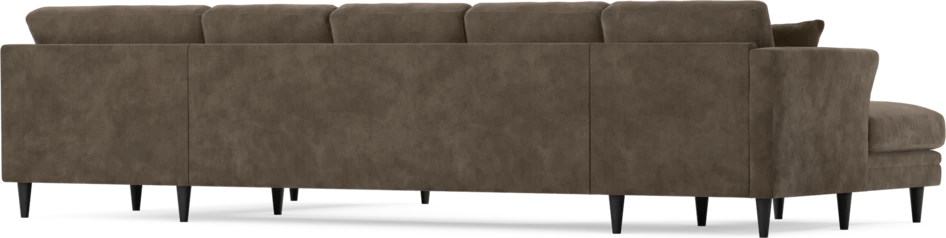 Eden - 3-sits soffa med schäslong vänster och divan höger - Brun