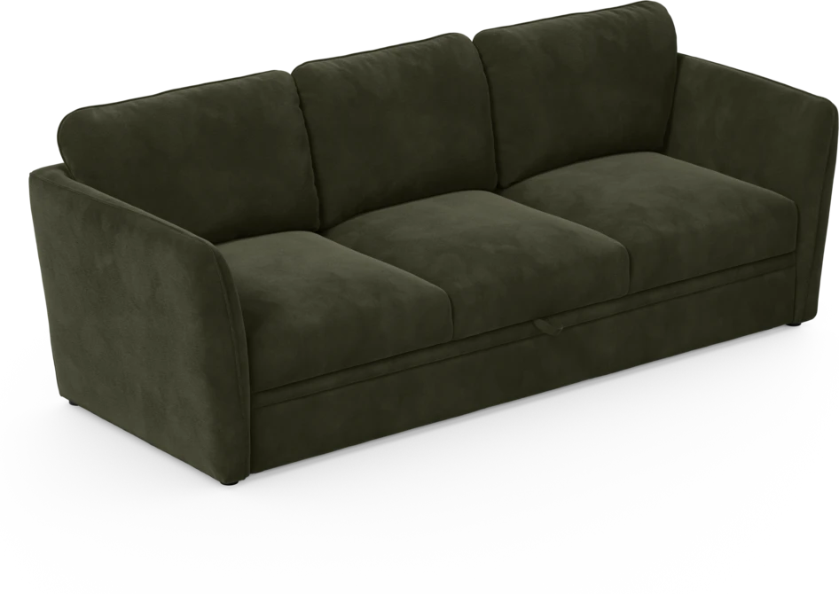 Öland - Bäddsoffa 3-sits, längsbäddad - Grön