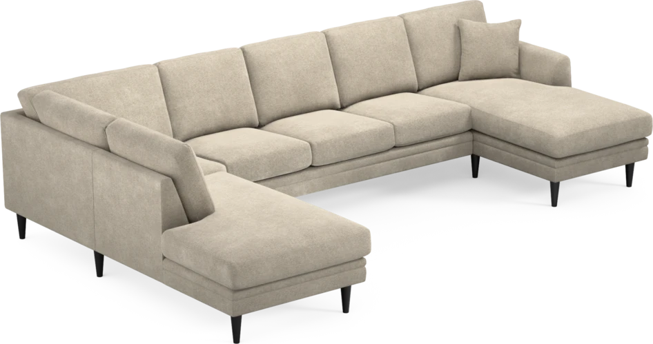Eden - 3-sits soffa med divan vänster och schäslong höger - Beige