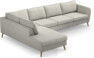 County - 3-sits soffa med divan vänster - Grå