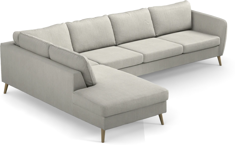 County - 3-sits soffa med divan vänster - Grå