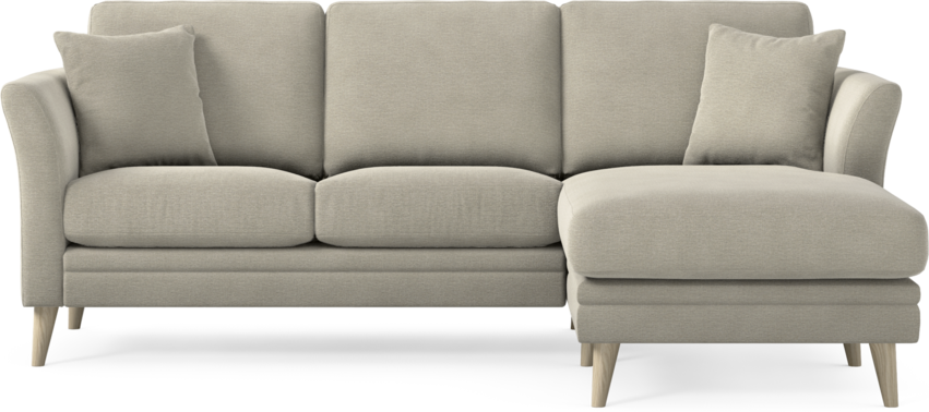 Eden - 2-sits soffa med schäslong - Brun