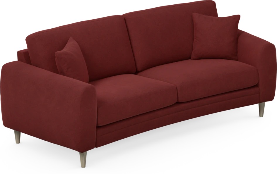 Eden - 2,5-sits soffa svängd - Röd