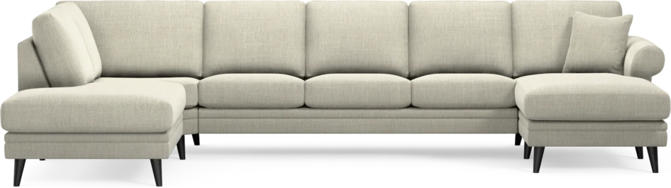 Eden - 3-sits soffa med divan vänster och schäslong höger - Beige
