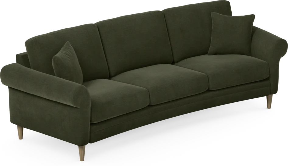 Eden - 3-sits soffa svängd - Grön