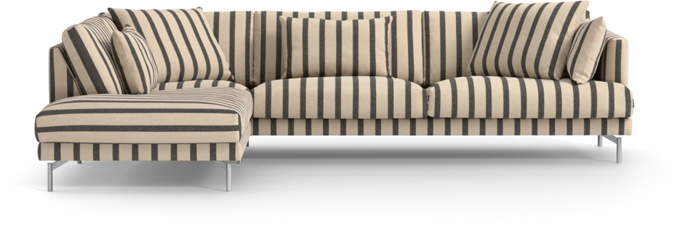 Harper - 3-sits soffa med divan vänster - Flerfärgad