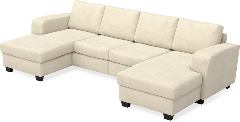 Friday - 2-sits soffa med två schäslonger - Beige