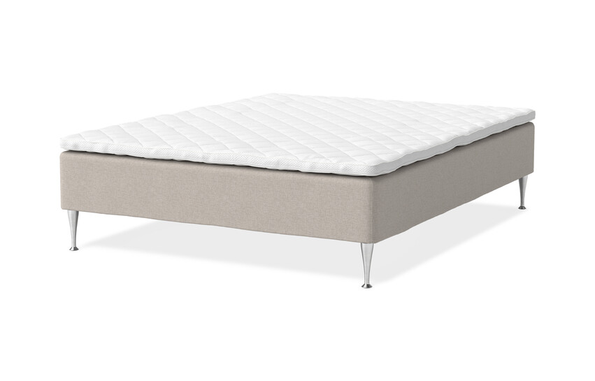 Sense Delux - Ramsäng, dubbelsäng med bäddmadrass Sense Delux, 160 cm - Beige