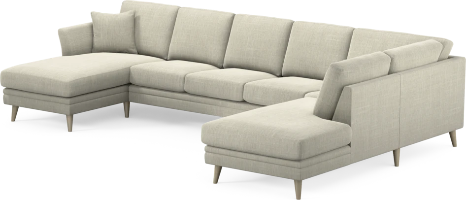 Eden - 3-sits soffa med schäslong vänster och divan höger - Beige