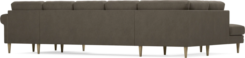 Eden - 3-sits soffa med divan vänster och schäslong höger - Brun