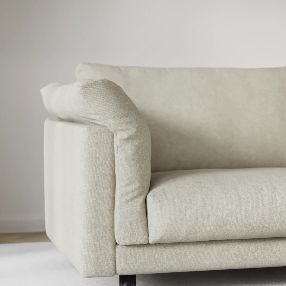 Cherrie - 2,5-sits soffa, fast klädsel - Beige
