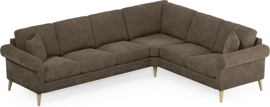 Eden - Hörnsoffa, 3+2-sits - Brun