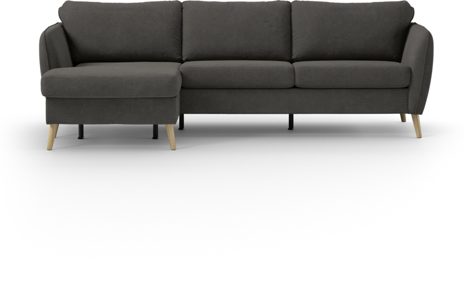 County - 3-sits soffa med flyttbar schäslong - Brun