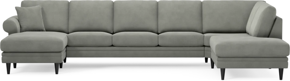 Eden - 3-sits soffa med schäslong vänster och divan höger - Grå