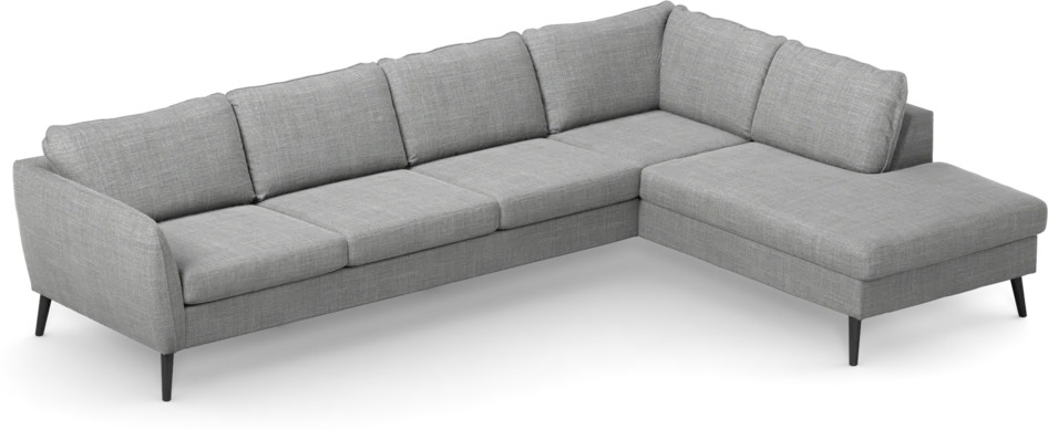 County - 3-sits soffa med divan höger - Grå
