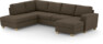 Friday - 3-sits soffa med divan vänster och schäslong höger - Brun