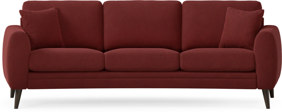 Eden - 3-sits soffa svängd - Röd