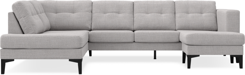 Rio - 3-sits soffa med divan vänster och schäslong höger - Grå