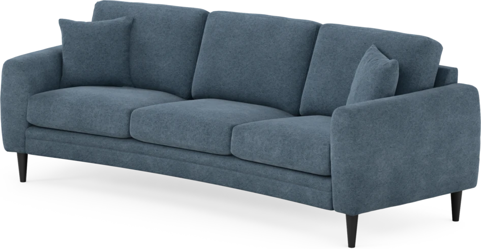 Eden - 3-sits soffa svängd - Blå