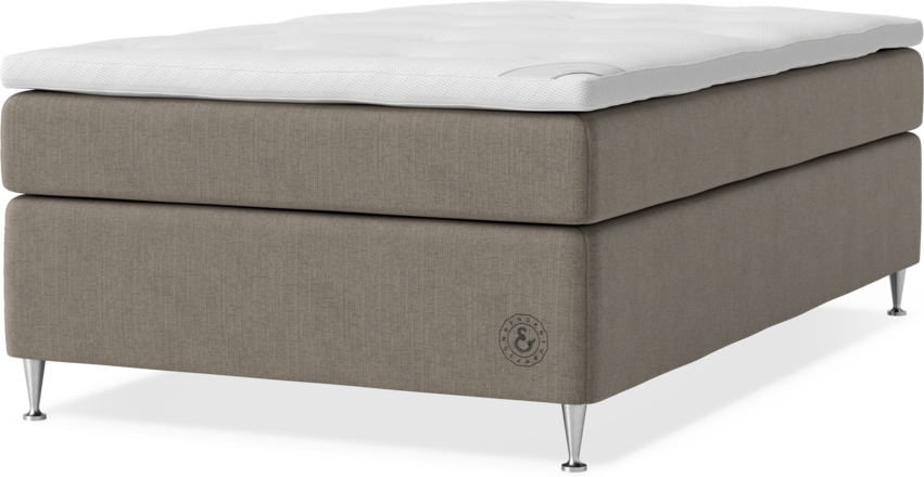 Asperö Comfort - Kontinentalsäng, enkelsäng med bäddmadrass Comfort - Brun