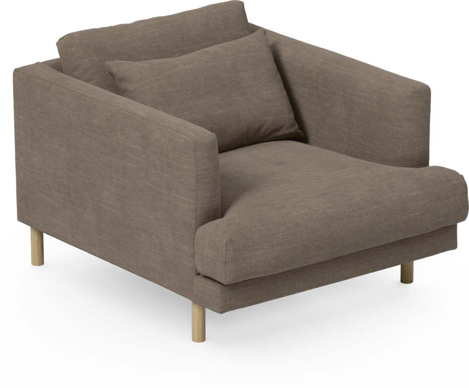 Harper - Fåtölj, 75 cm - Brun