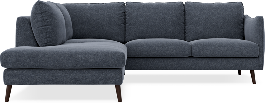 Madison - 2-sits soffa med divan vänster - Blå