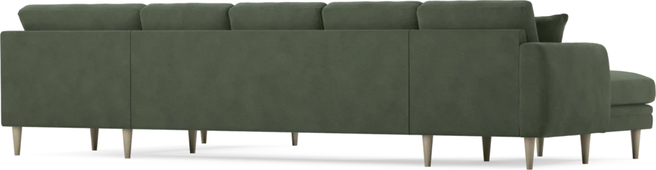 Eden - 3-sits soffa med schäslong vänster och divan höger - Grön