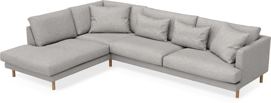 Harper - 3-sits soffa med divan vänster - Vit