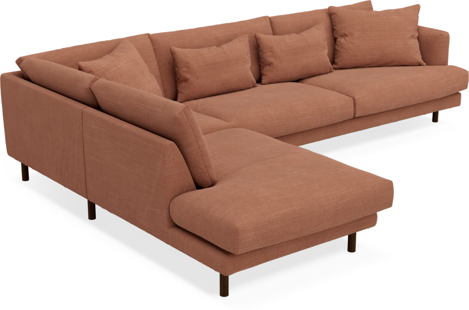 Harper - 3-sits soffa med divan vänster - Orange