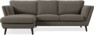 Madison Lux - 2-sits soffa med schäslong vänster - Brun