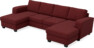 Friday - 2-sits soffa med två schäslonger - Rosa