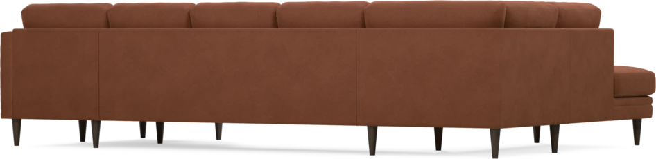 Eden - 3-sits soffa med divan vänster och schäslong höger - Orange